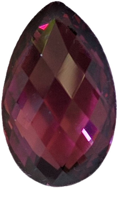 8.66ct Briolette Open Burgundy Rhodolite