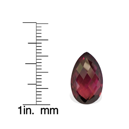 8.66ct Briolette Open Burgundy Rhodolite
