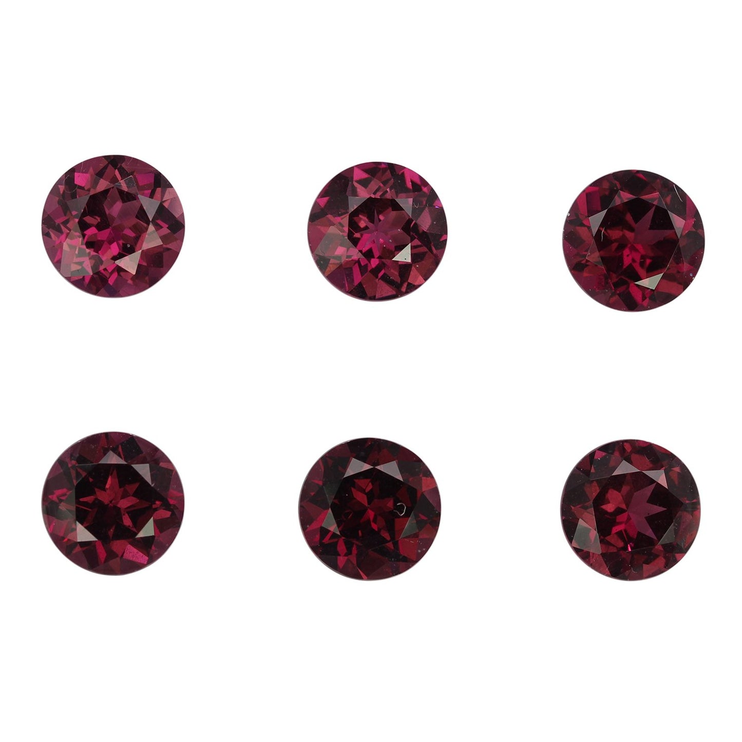 9mm Round Open Burgundy Rhodolite