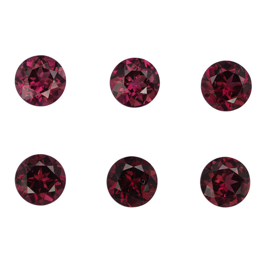 9mm Round Open Burgundy Rhodolite