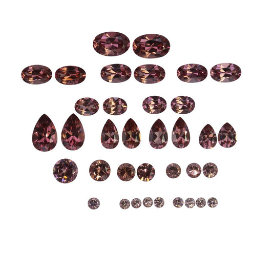 Mixed Shape Malaya Garnet samples