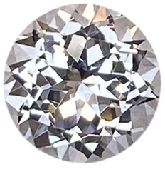 6.3mm Round Light Grey Spinel