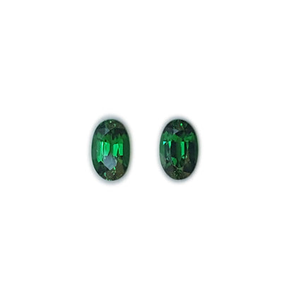 7x4.5mm Oval Fine Intense Green Tsavorite Pair