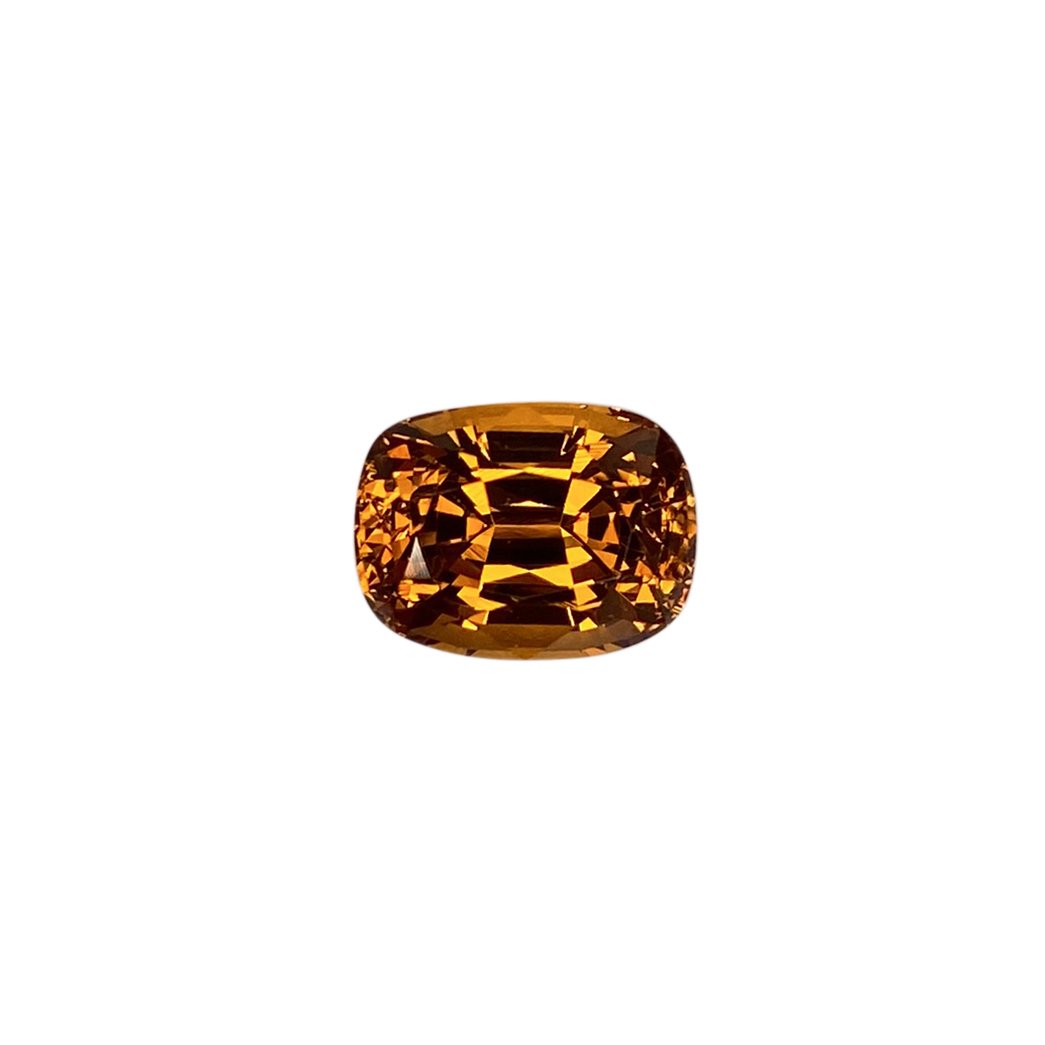 9.2x7mm Cushion Medium Orange Malaya Garnet