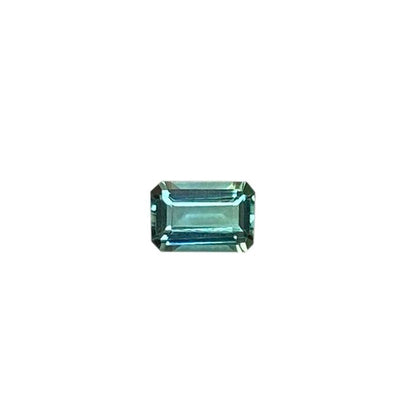 6x4.1mm Emerald Cut Light Blue Green Tourmaline