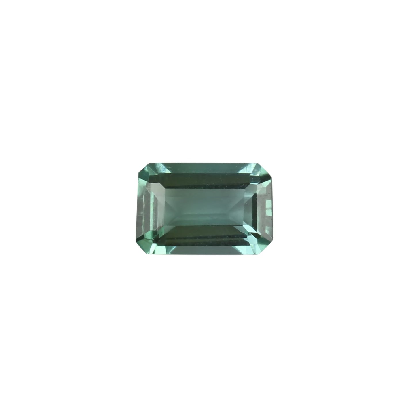 6x4.1mm Emerald Cut Light Blue Green Tourmaline