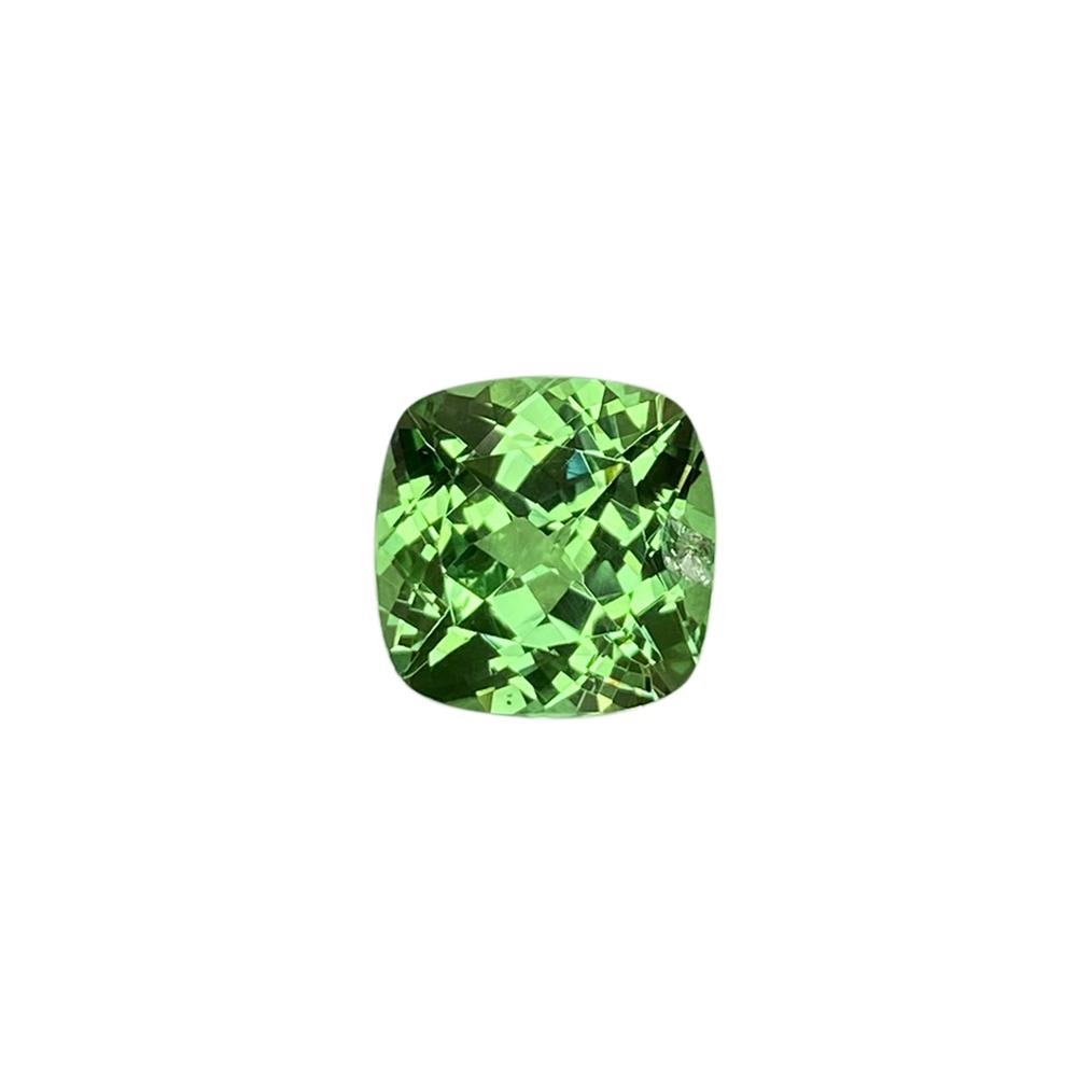 3.92ct Cushion Fine Mint Green Tsavorite