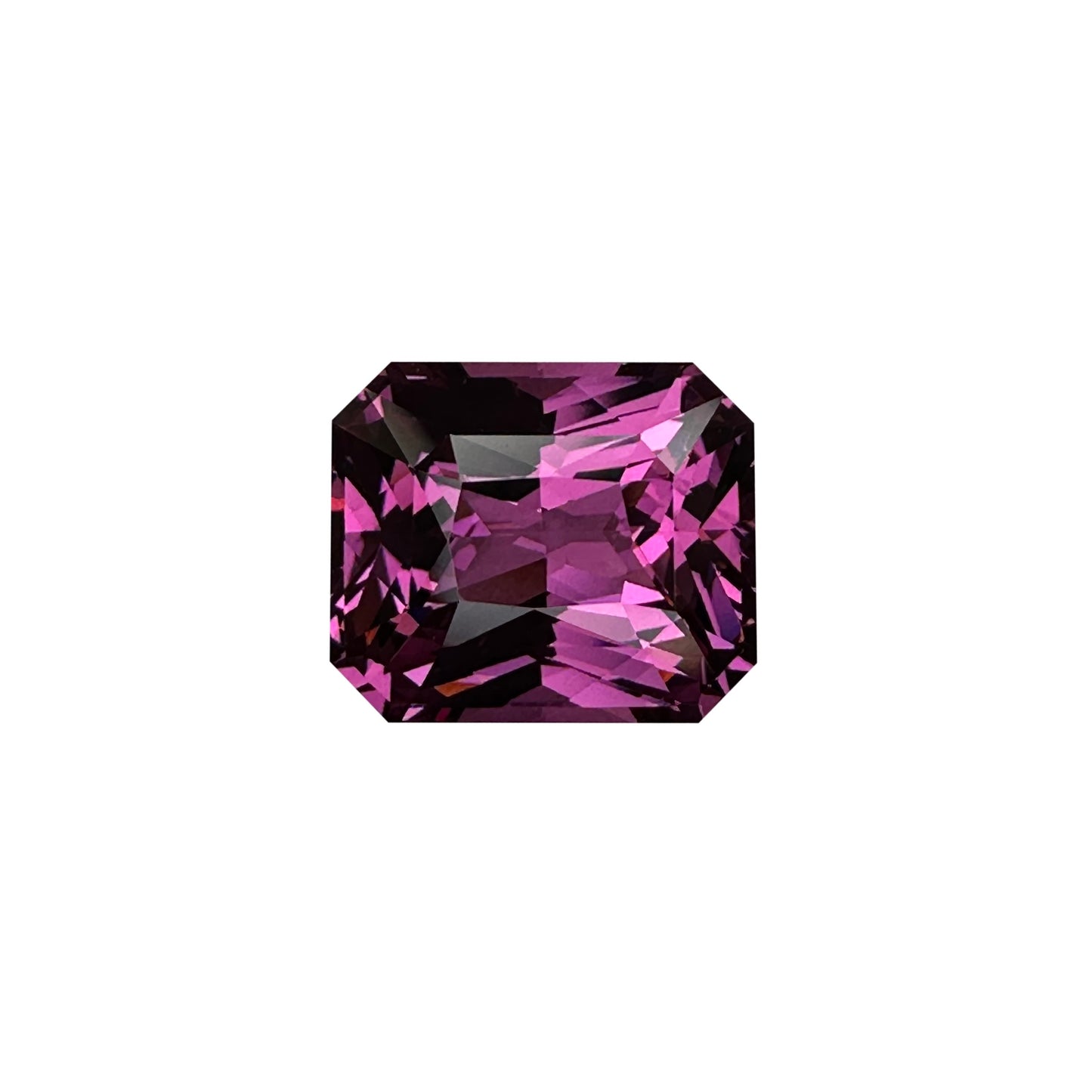 4.47ct Emerald Cut Pink Rhodolite