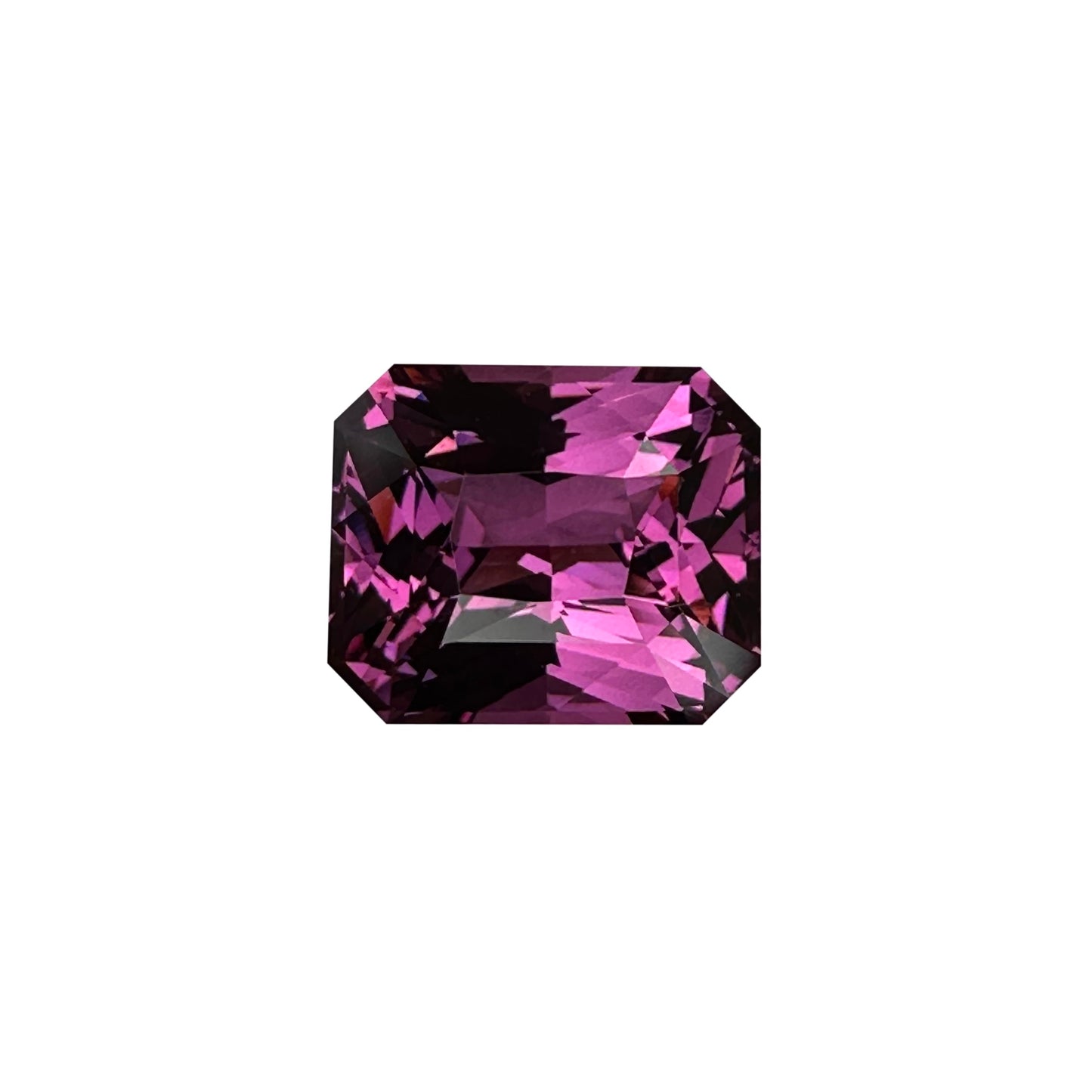 4.47ct Emerald Cut Pink Rhodolite