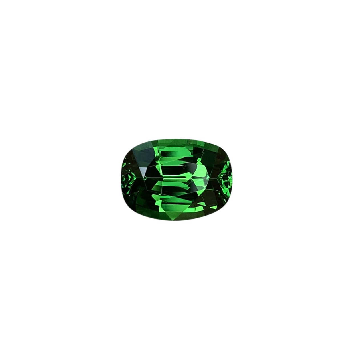 3.28ct Cushion Gem Quality - Fine Intense Green Tsavorite