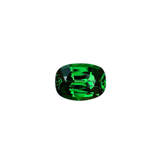 3.28ct Cushion Gem Quality - Fine Intense Green Tsavorite