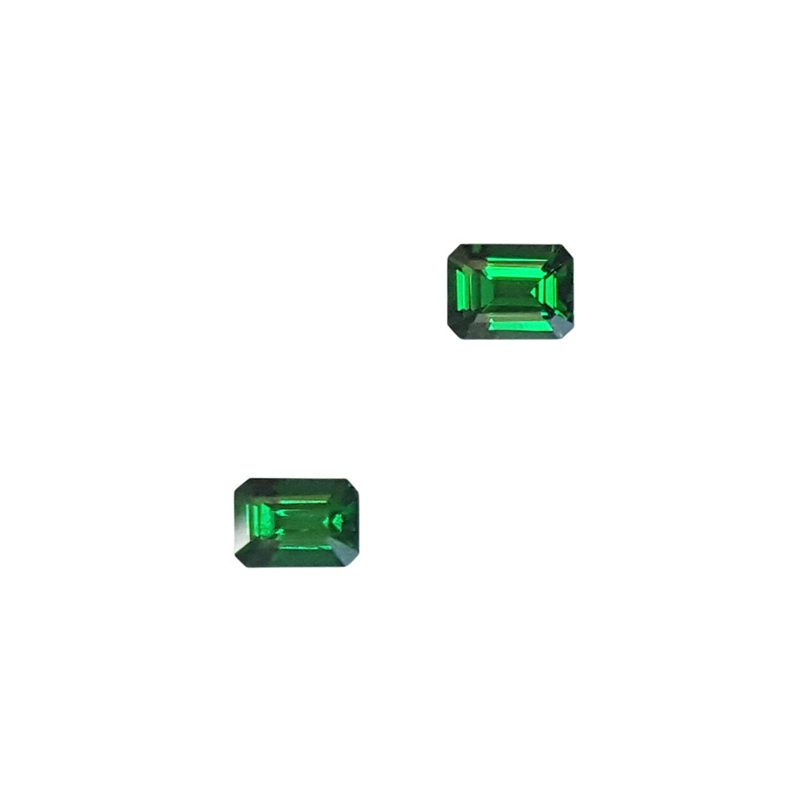 5x4mm Emerald Cut Fine Intense Green Tsavorite