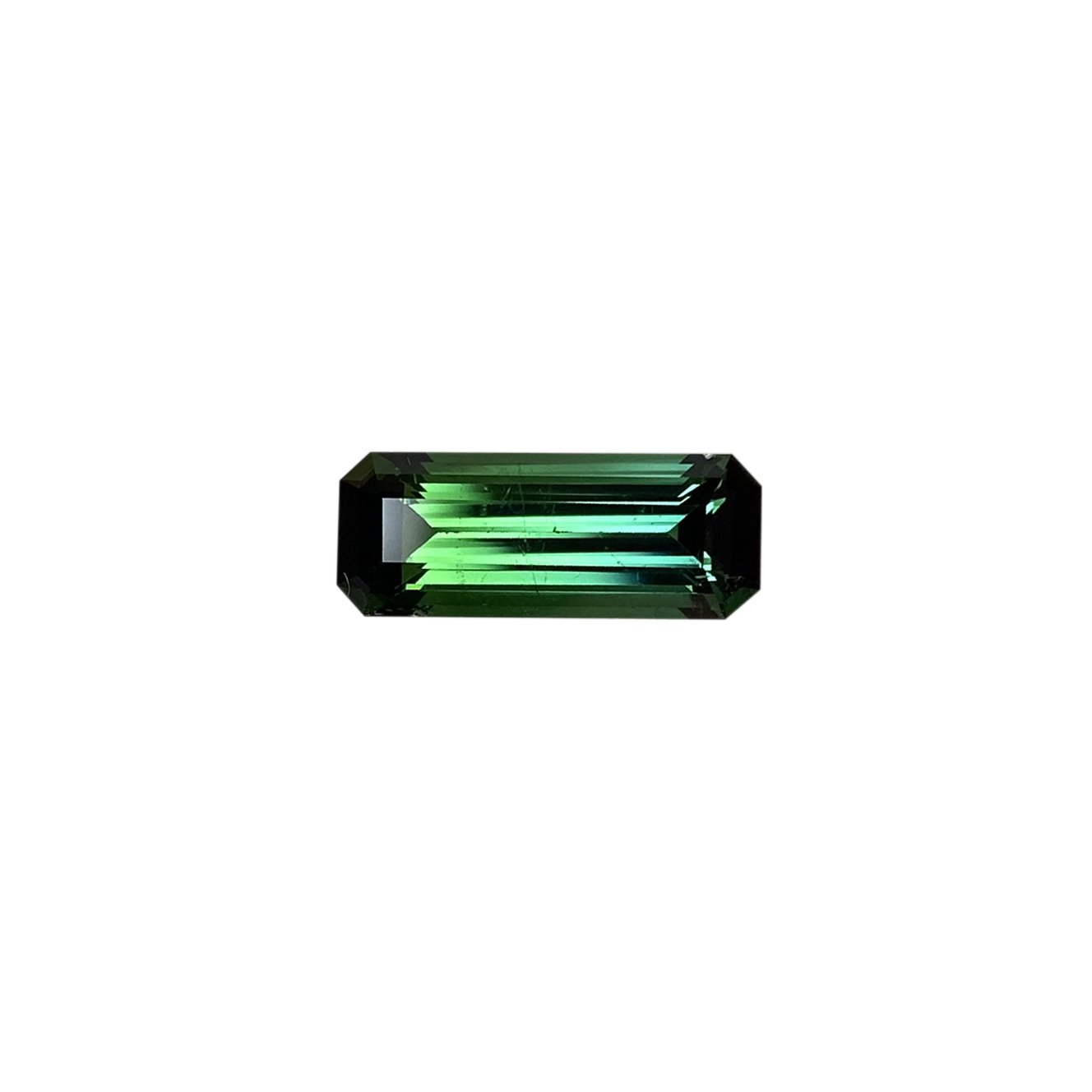 4.23ct Emerald Cut Deep Blue Green Tourmaline