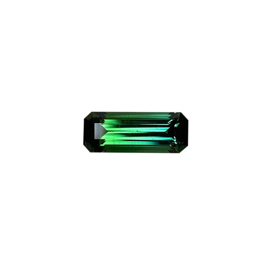 4.23ct Emerald Cut Deep Blue Green Tourmaline
