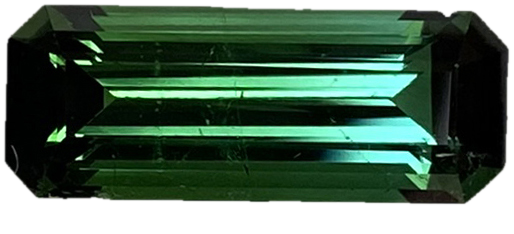 4.23ct Emerald Cut Deep Blue Green Tourmaline