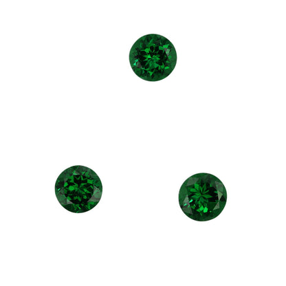 6.25mm Round Fine Intense Green Tsavorite