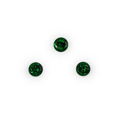6.25mm Round Fine Intense Green Tsavorite