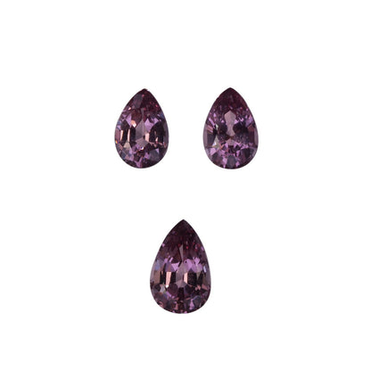 3.82ct Pear Shape Medium Pink Spinel Suite