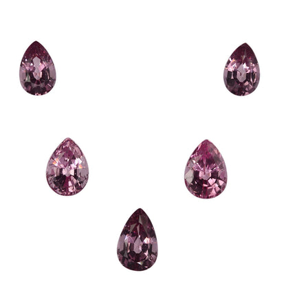 3.82ct Pear Shape Medium Pink Spinel Suite