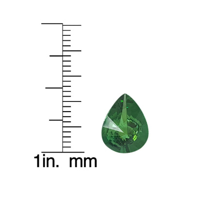 4.11ct Pear Shape Fine Intense Green Tsavorite