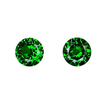 5.75mm Round Fine Intense Green Tsavorite Pair