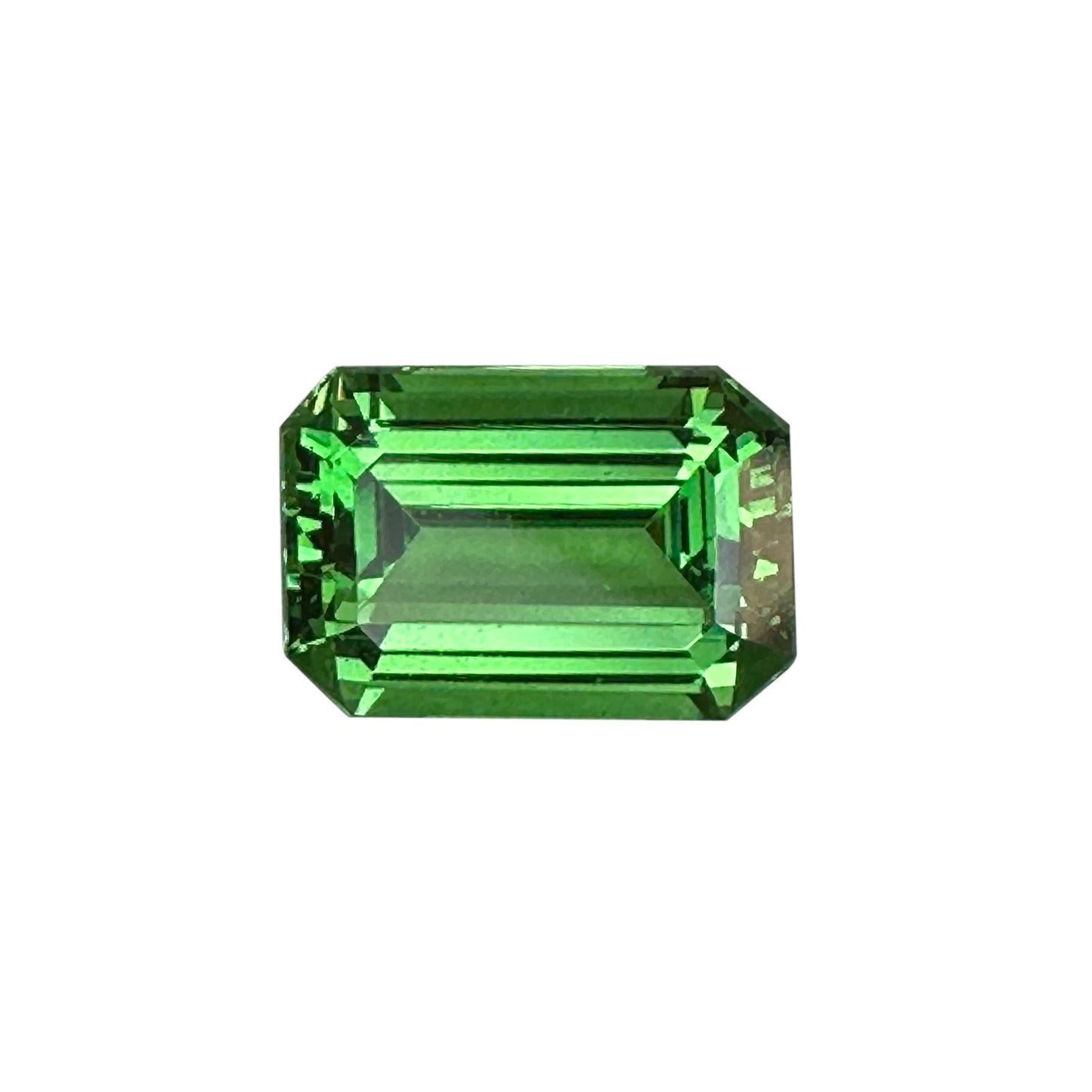 3.75ct Emerald Cut Bright Green Tsavorite