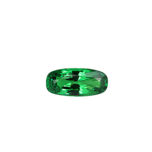4.06ct Cushion Deep Minty Green Tsavorite