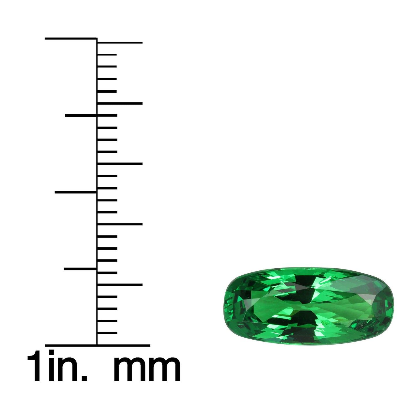 4.06ct Cushion Deep Minty Green Tsavorite