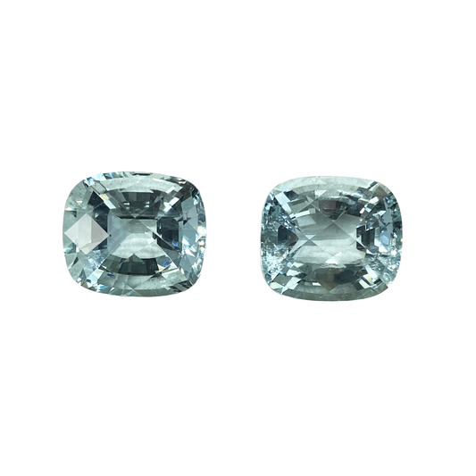 27.72ct Cushion Aquamarine Pair