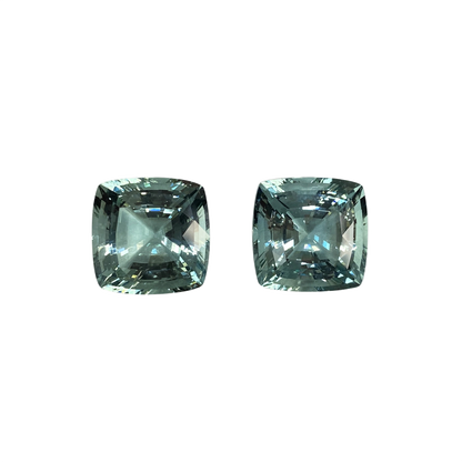 38.28ct Cushion Seafoam Beryl Pair
