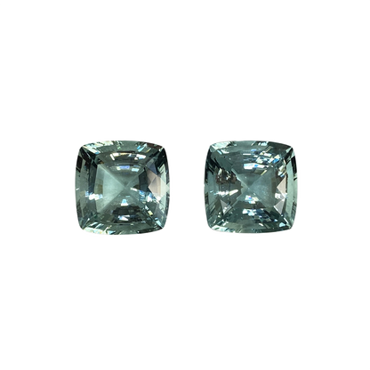 38.28ct Cushion Seafoam Beryl Pair