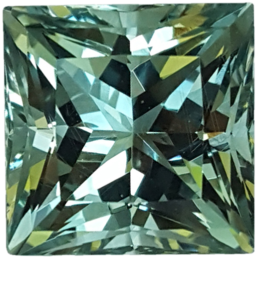 15.52ct Princess Cut Seafoam Beryl