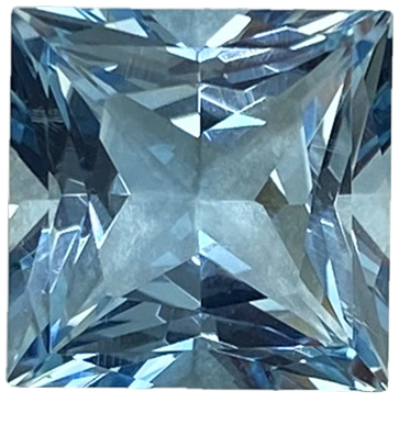 8.23ct Princess Cut AA Color Aquamarine