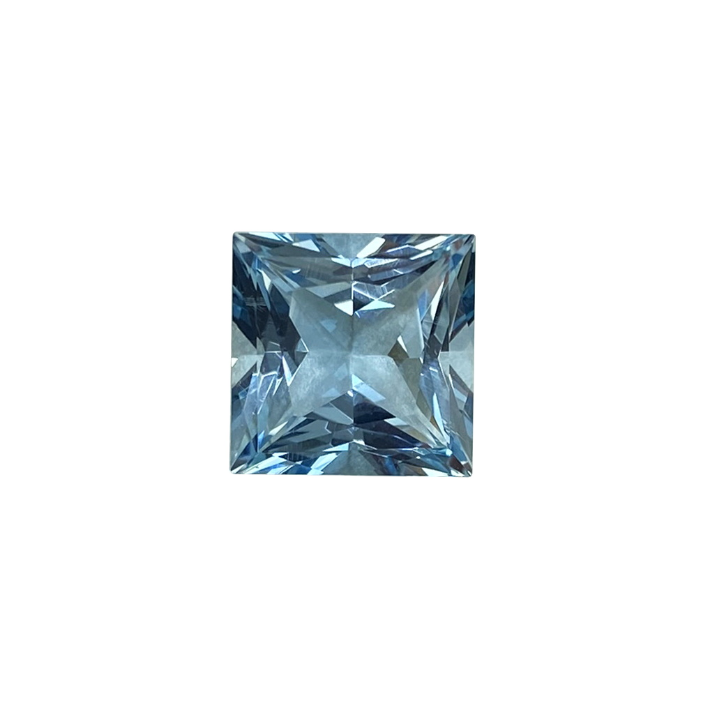 8.23ct Princess Cut AA Color Aquamarine
