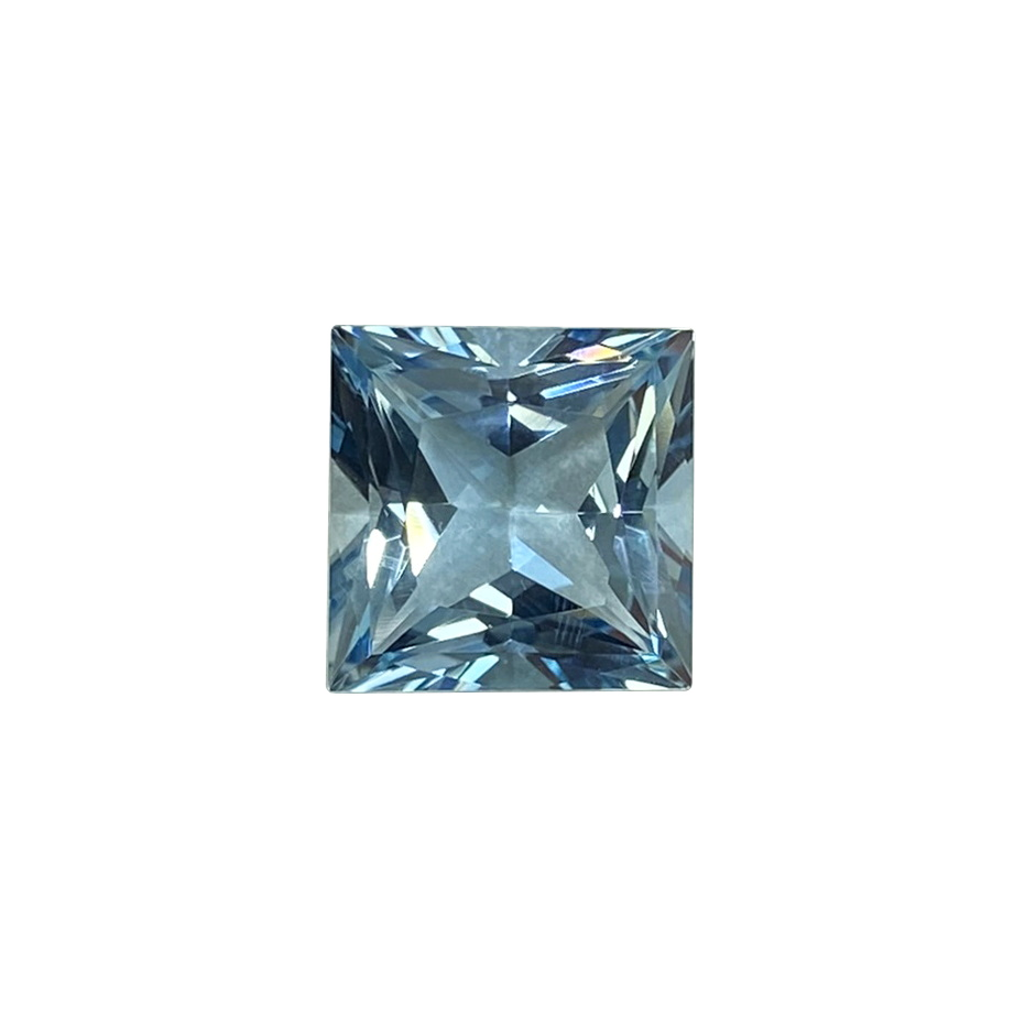 8.23ct Princess Cut AA Color Aquamarine