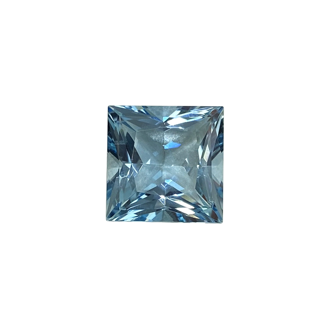 8.23ct Princess Cut AA Color Aquamarine