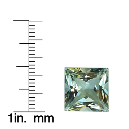 8.23ct Princess Cut AA Color Aquamarine