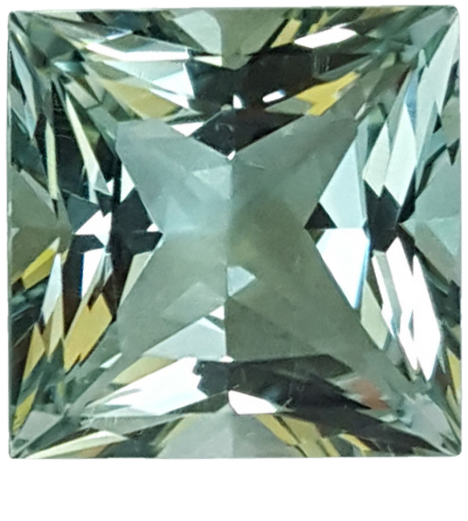 8.23ct Princess Cut AA Color Aquamarine