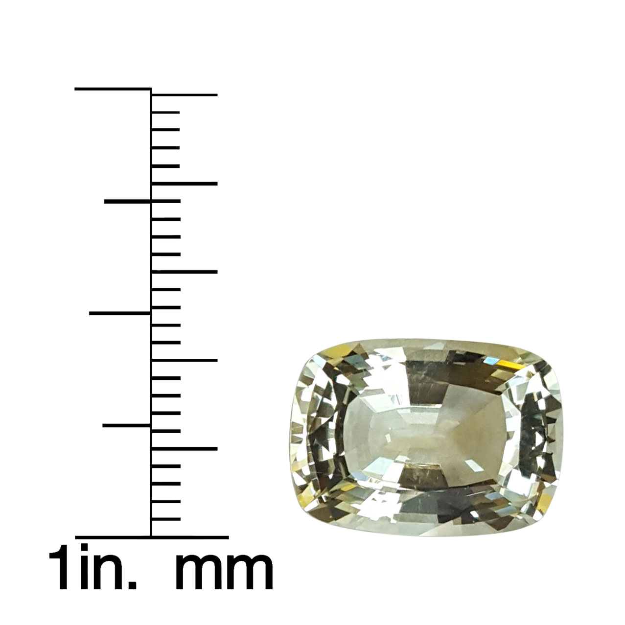 7.38ct Cushion White Aquamarine