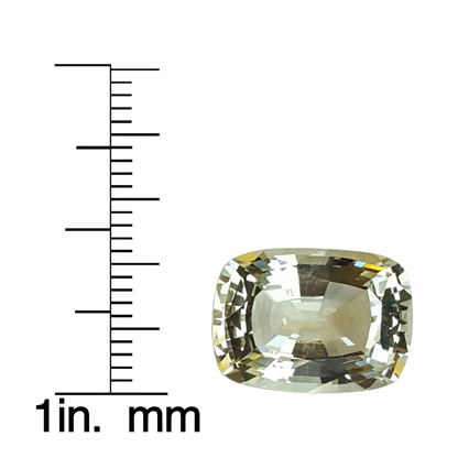 7.38ct Cushion White Aquamarine