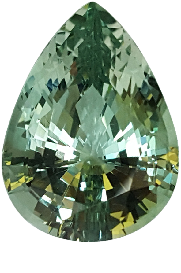 22.5x16.8mm Pear Shape Unheated Aquamarine