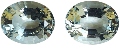 19.76ct Oval A Color Aquamarine Pair