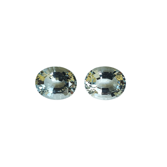 19.76ct Oval A Color Aquamarine Pair