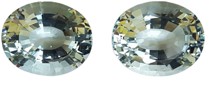 19.76ct Oval A Color Aquamarine Pair