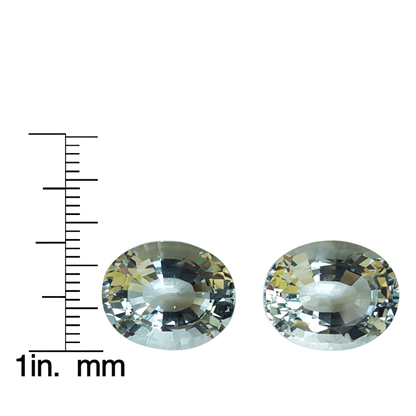 19.76ct Oval A Color Aquamarine Pair
