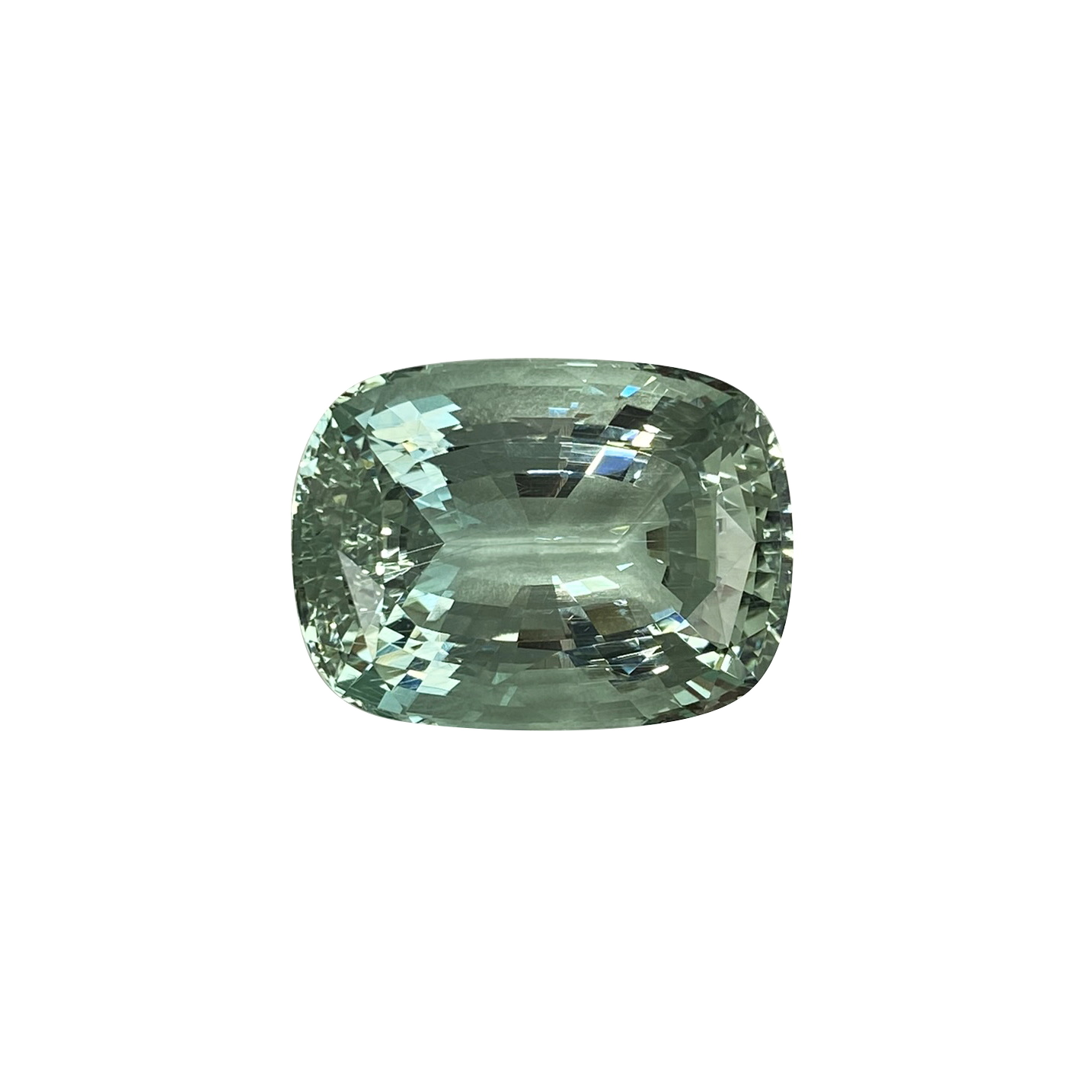 35.83ct Cushion Green Aquamarine