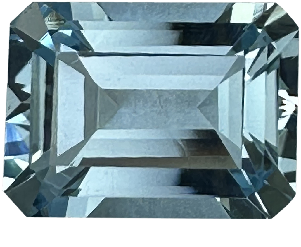11x8mm Emerald Cut AA Color Aquamarine