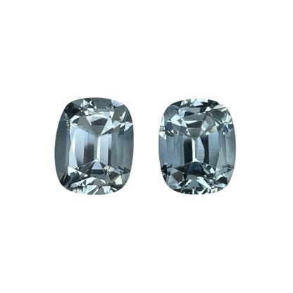 10x8mm Cushion Very Light Aquamarine Pair