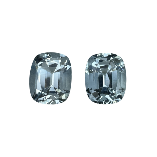 10x8mm Cushion Very Light Aquamarine Pair