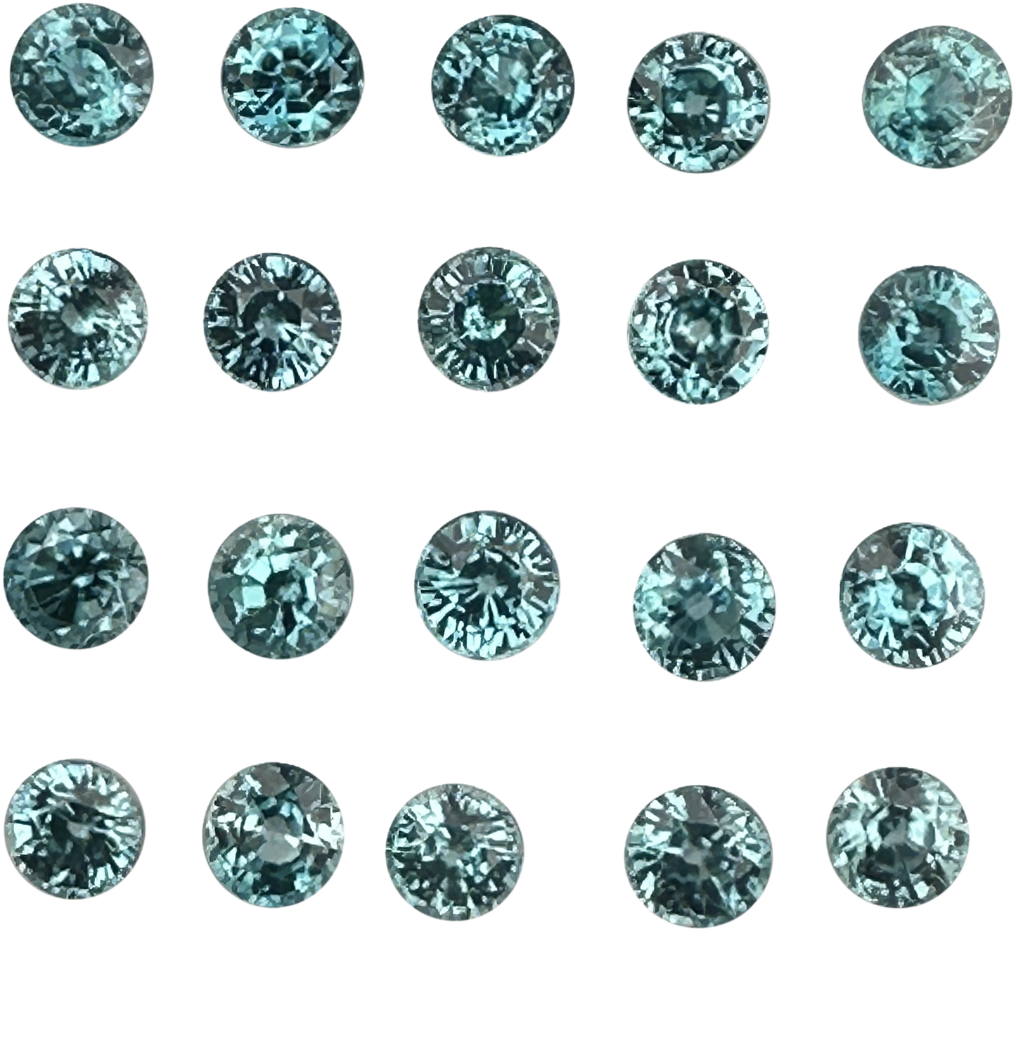 5mm Round Medium Blue Blue Zircon
